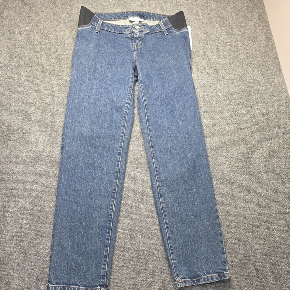90s Straight Maternity Jeans Women’s Size 4 Medium Wash Under Belly